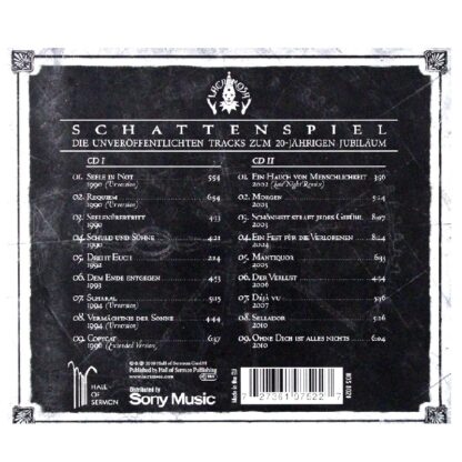 Lacrimosa - Schattenspiel [Best Of] (2Cd) - immagine 2